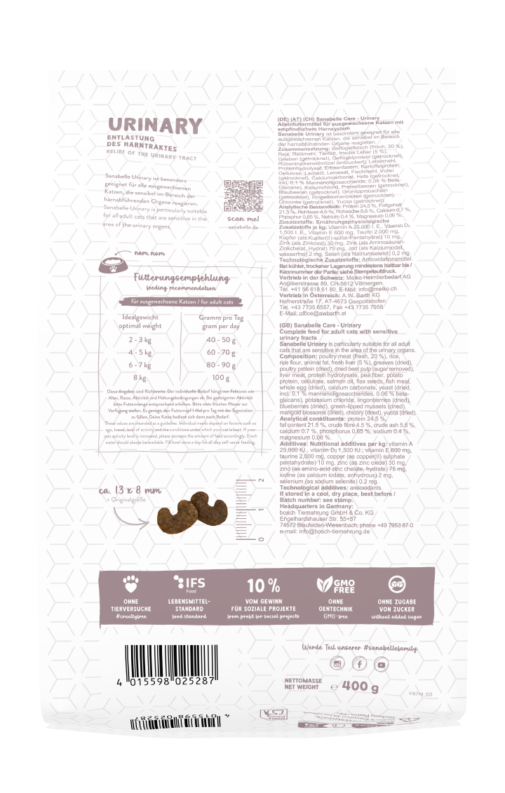 Sanabelle Katzen-Trockenfutter Urinary